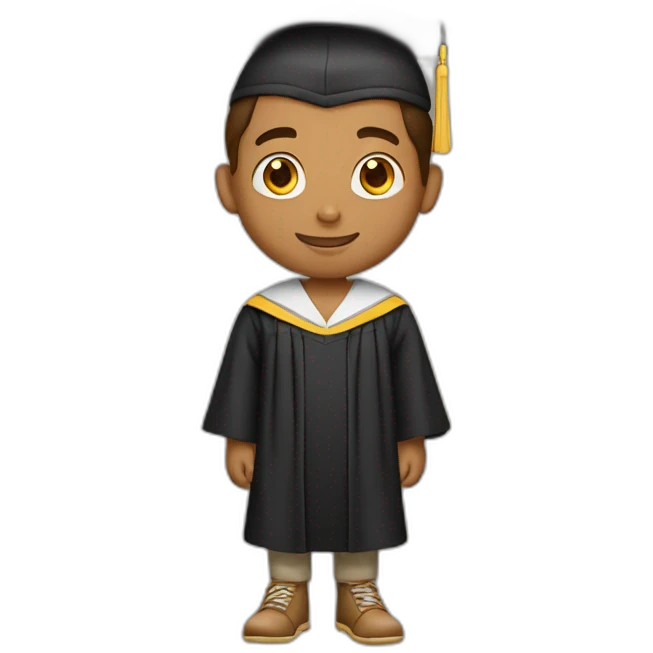 tan boy in graduation emoji
