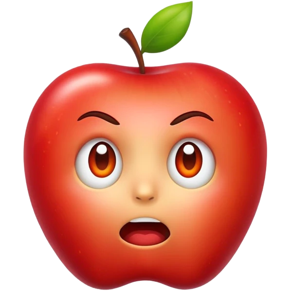 apple emoji being scared emoji