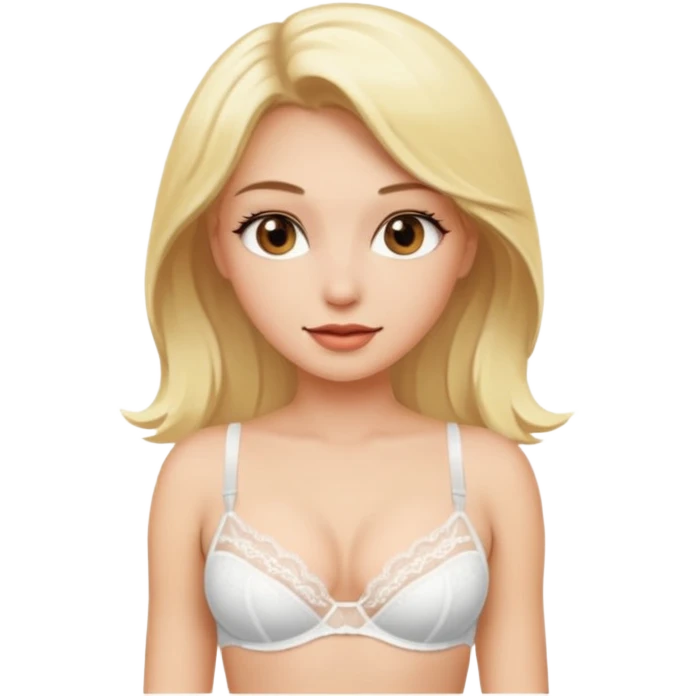 Blondynka w bieliźnie emoji