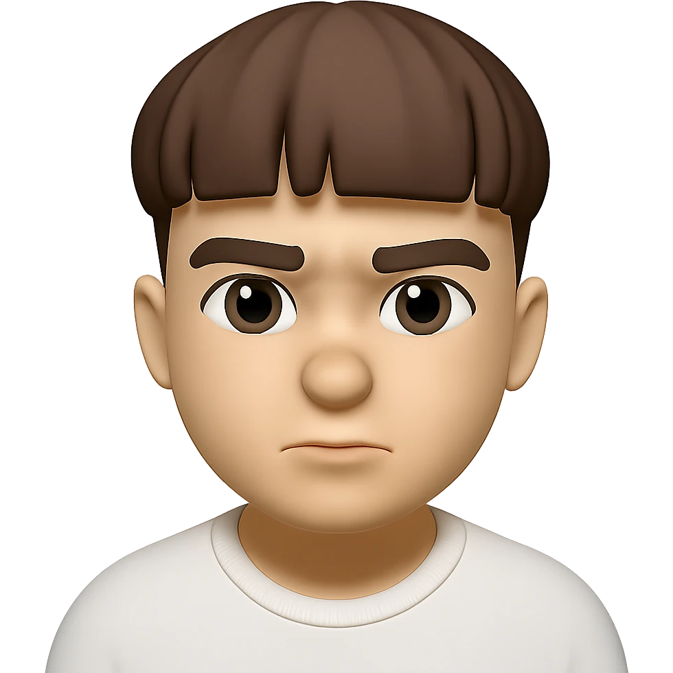 Convert this photo to a 3D emoji in Apple style, capturing the facial features and expression, with a smooth, rounded, and glossy look typical of Apple emojis. Remove the background. The style should resemble Apple 3D emojis with a smooth and glossy finish. emoji