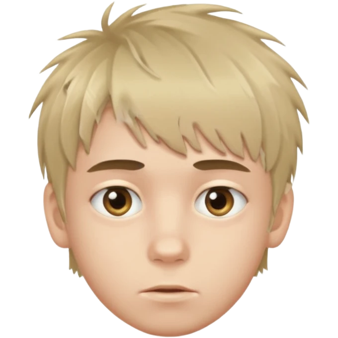boy with messy fringe emoji