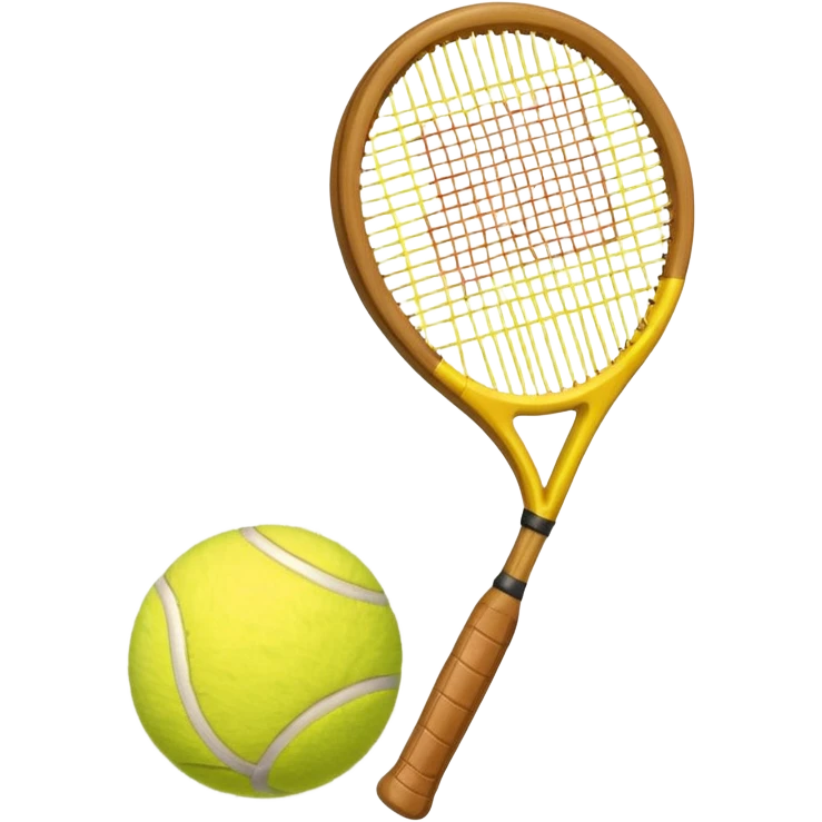 Tennis ball and racquet  emoji