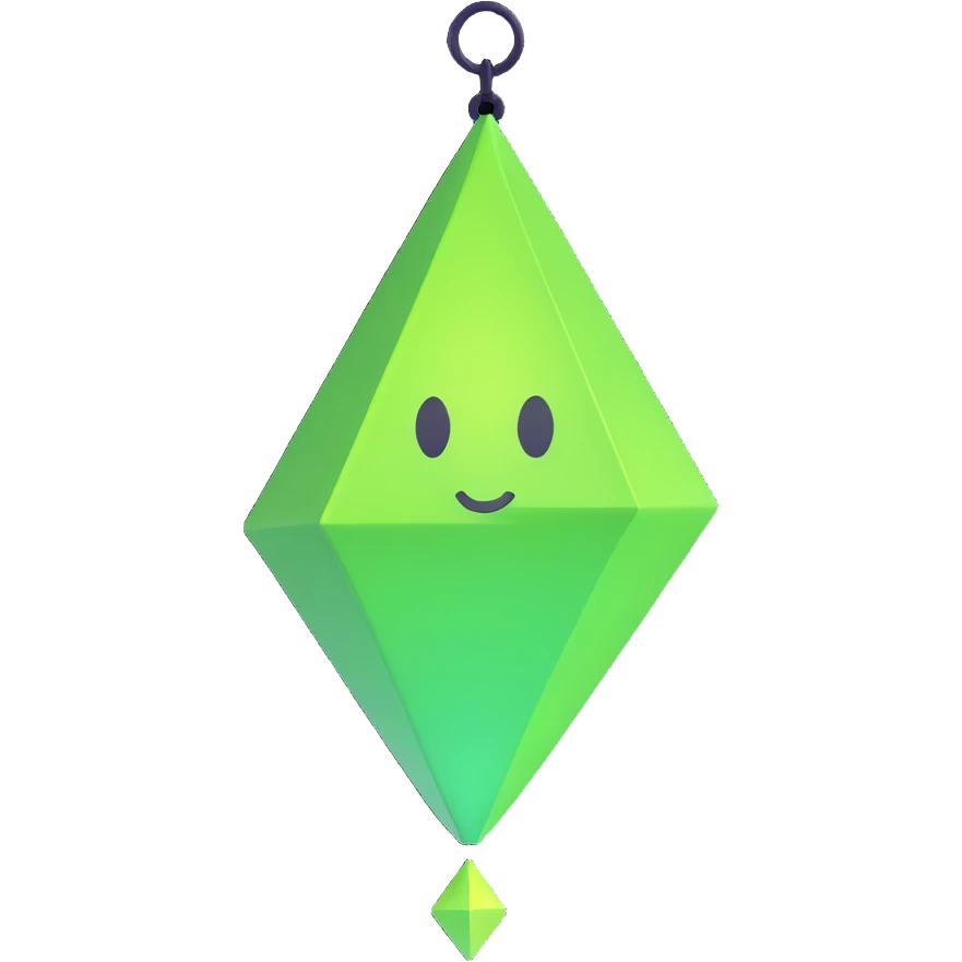 Sims character with green plumbob emoji