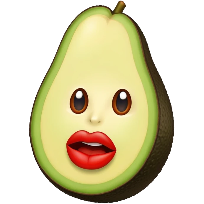 Aguacate con labios grandes  emoji