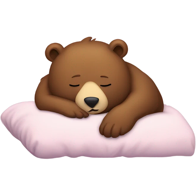 Bear sleeping on bed emoji