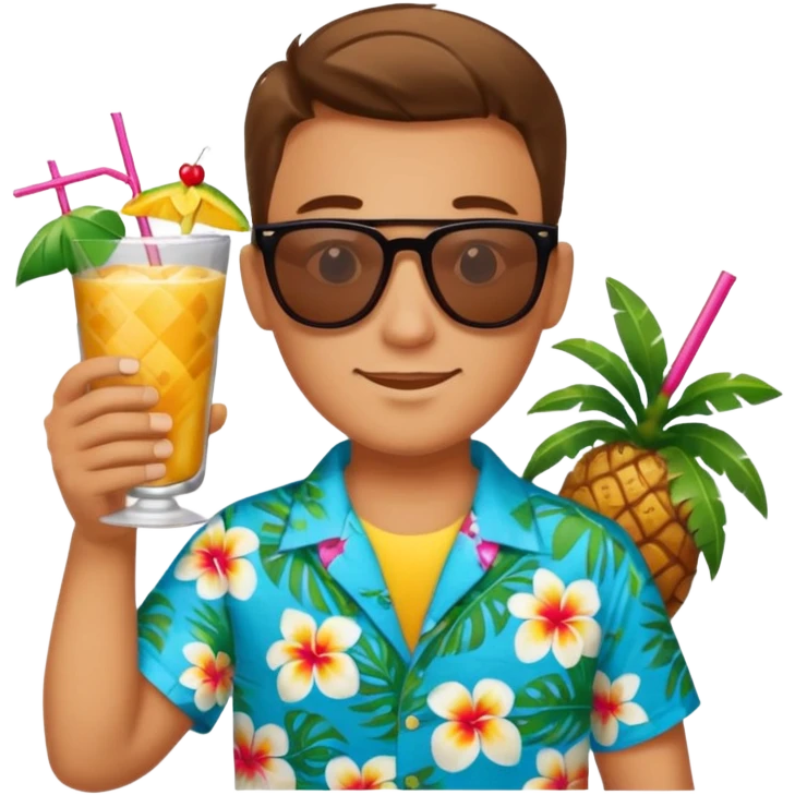 I am feeling free from work obligations and ready to go on vacation  emoji