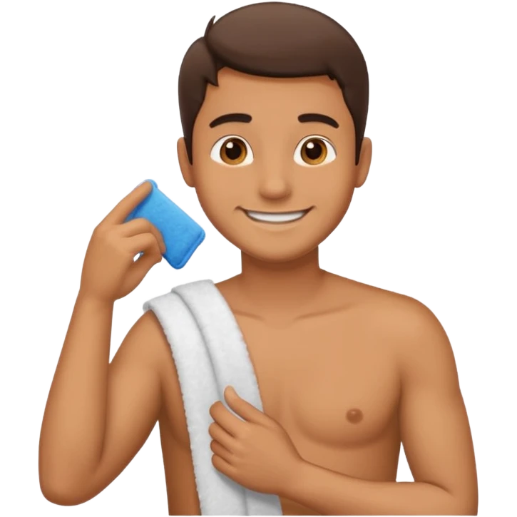 Emoji of a guy dusting off his shoulder with his hand emoji