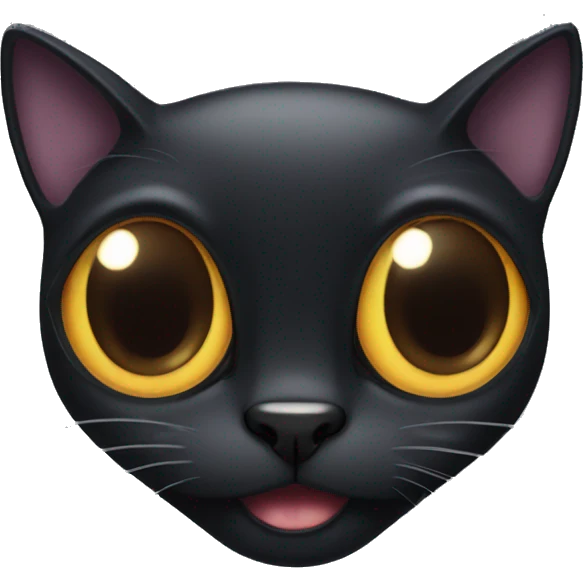 black cat with three eyes emoji