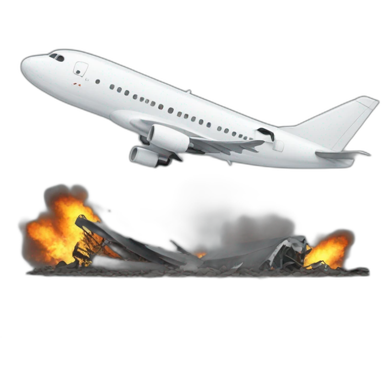 Plane crash emoji