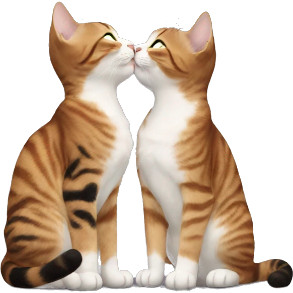 2 cats kissed emoji