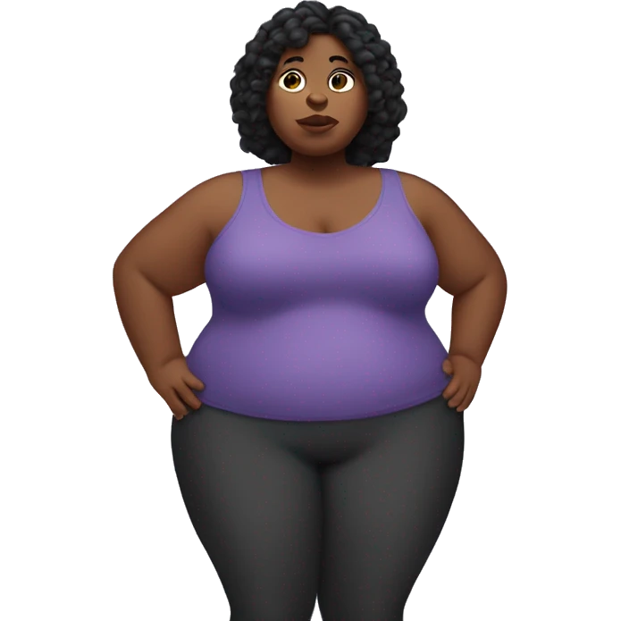 fat black woman with no arms emoji