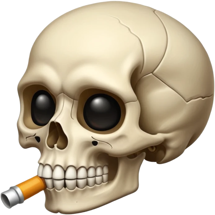 Skull saying shh emoji