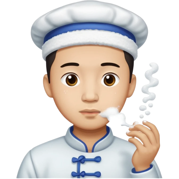 Chinese man sniffing suga emoji