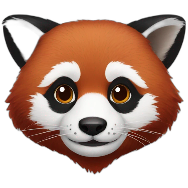 blue red panda emoji