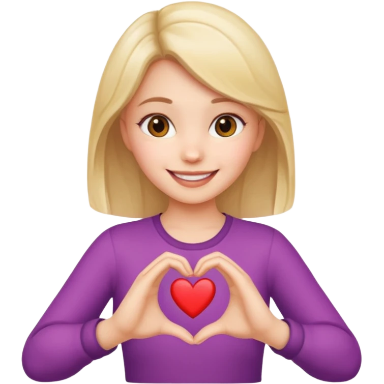 Heart hand girl  emoji
