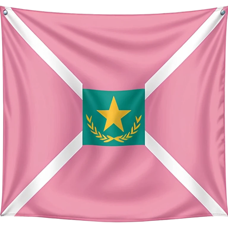 Minimal pastel pink outline of Caribbean flags in soft tones. emoji