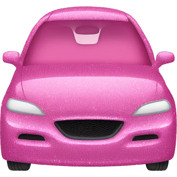Pink glitter car emoji