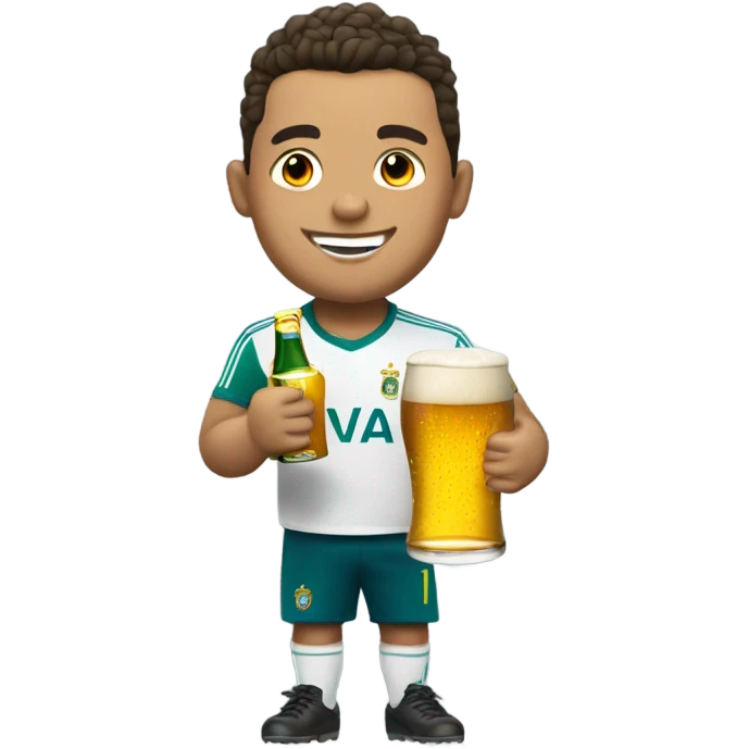 Ronaldo holding beer emoji