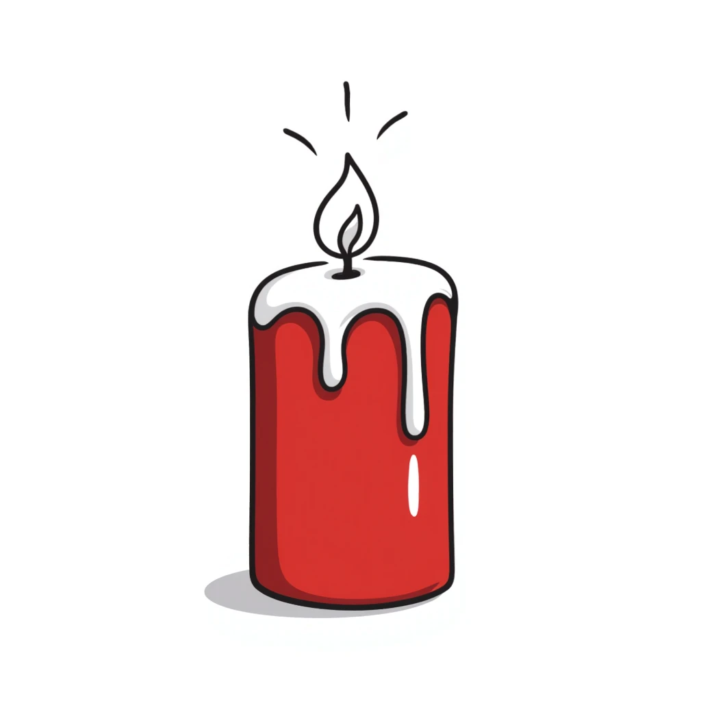 red candle emoji
