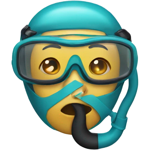 Face with snorkel with hand over mouth  emoji