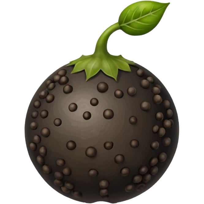 one single black pepper emoji