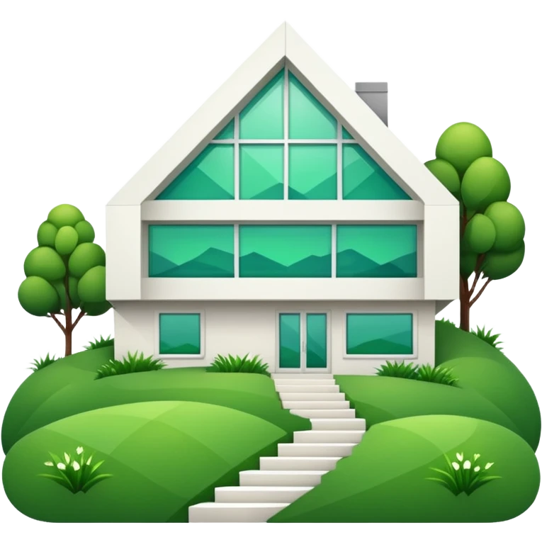 modern house on te hill emoji