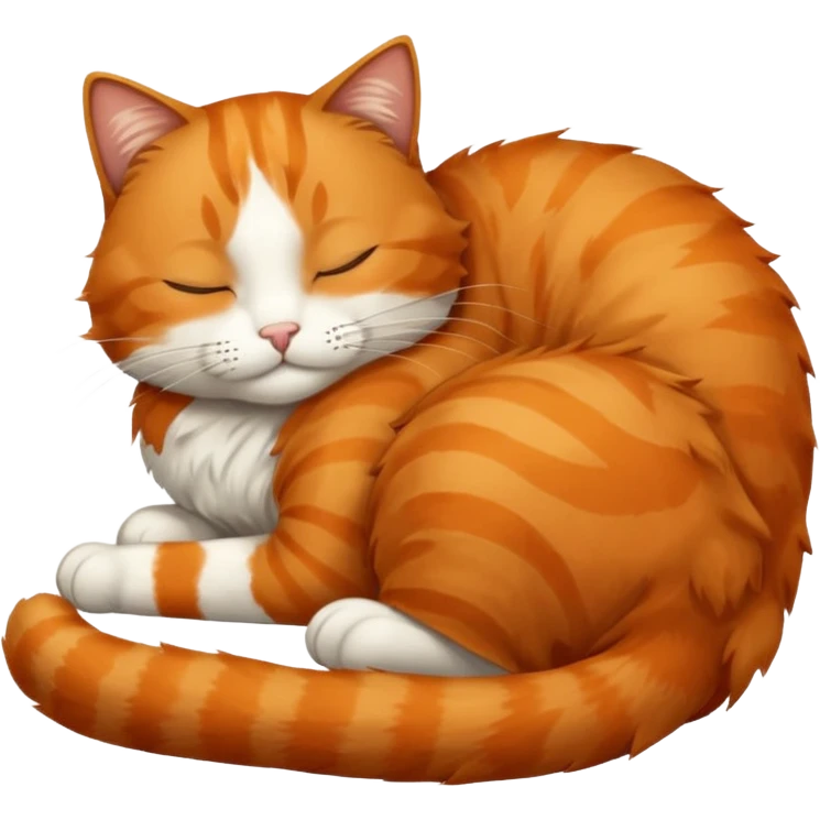 orange cat sleeping emoji