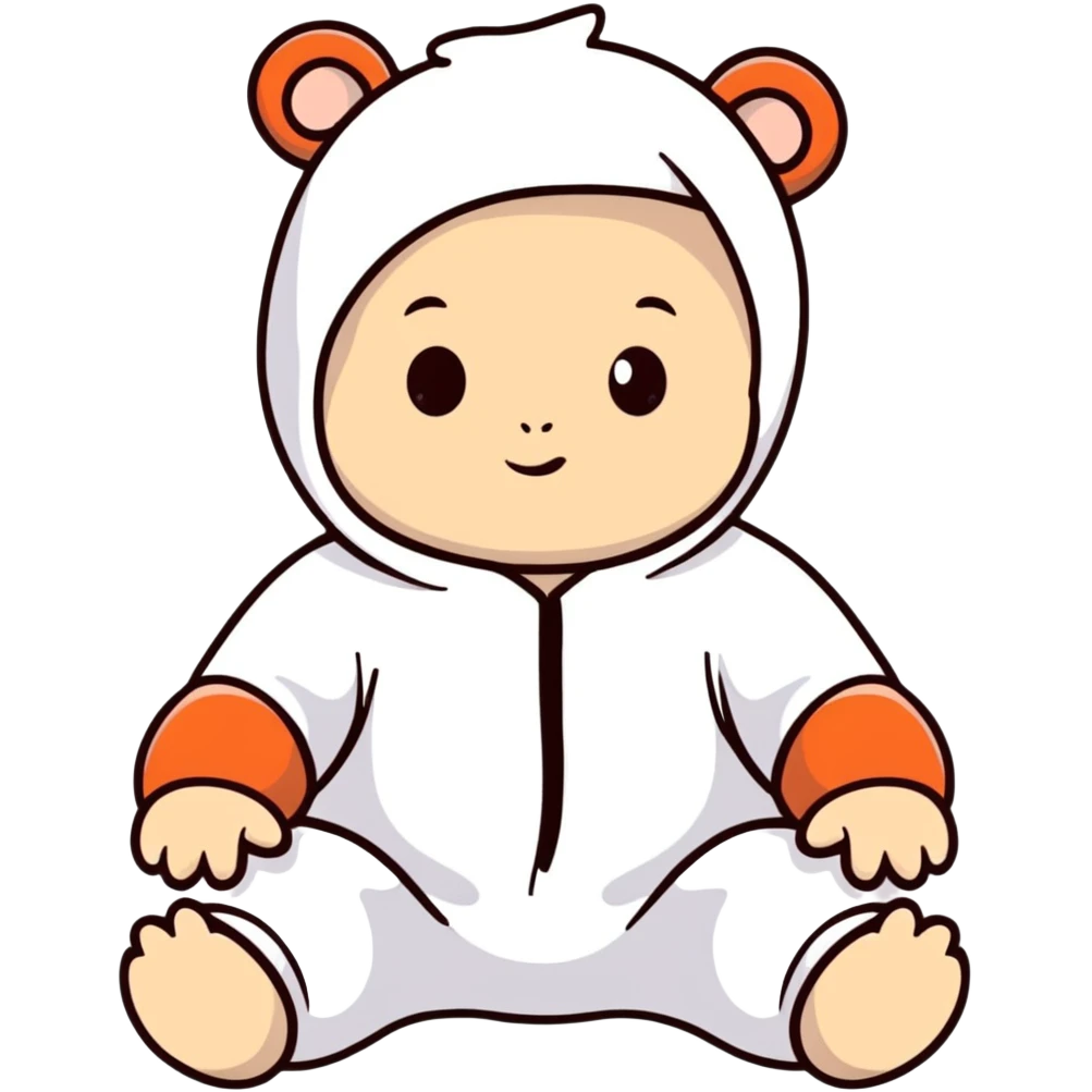 adorable baby in a onesie emoji