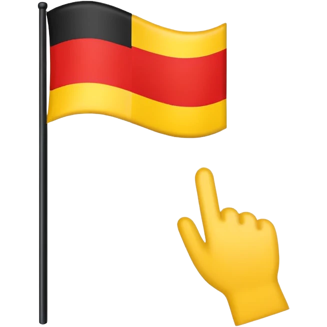 Bandera con colores, rojo, amarillo y negro emoji