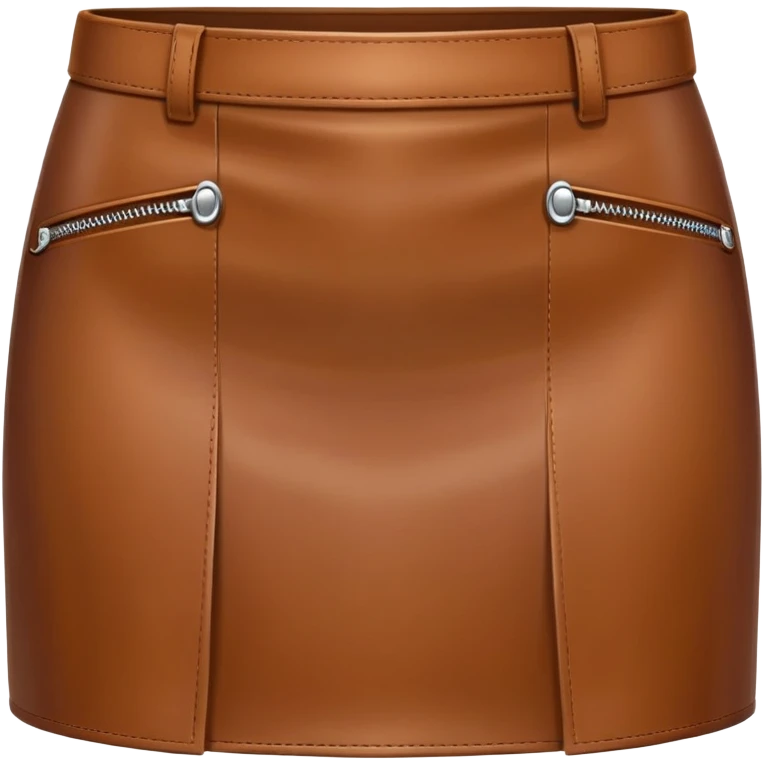 Mini Brown leather skirt emoji