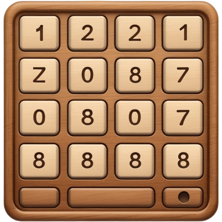 long rectangle wooden keypad emoji