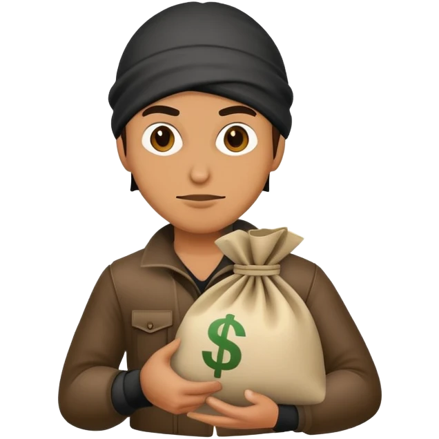 A robber holding a money bag emoji