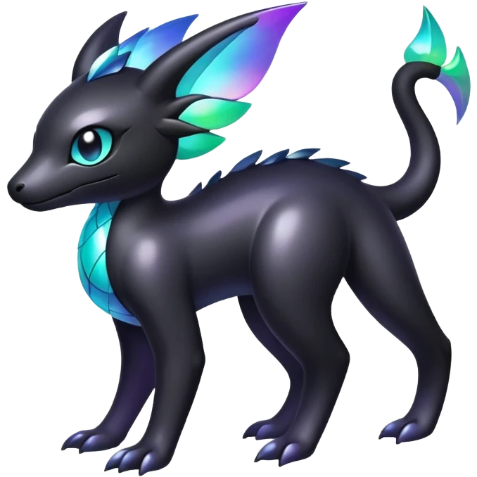  Iridescent black dark fakemon-creature  emoji