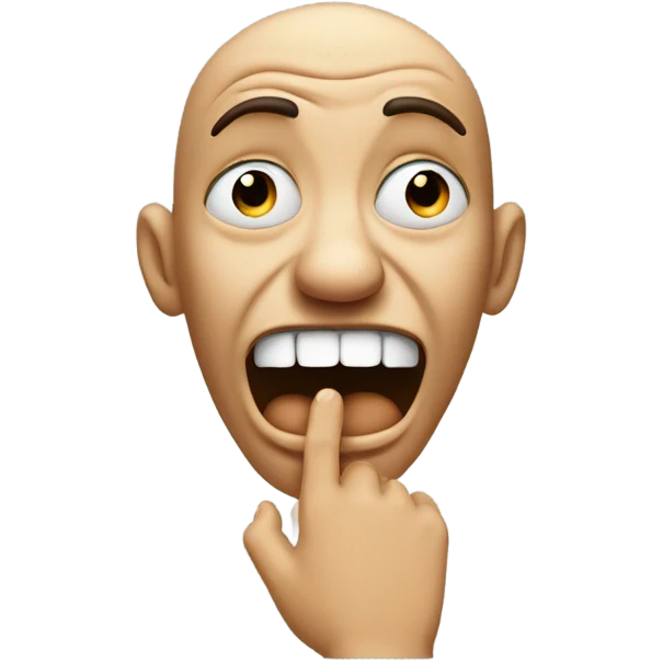 Person making a warding cross with their fingers and cringing back in terror  emoji