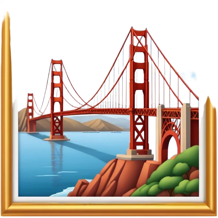 Cinematic Realistic Golden Gate Bridge Emoji emoji