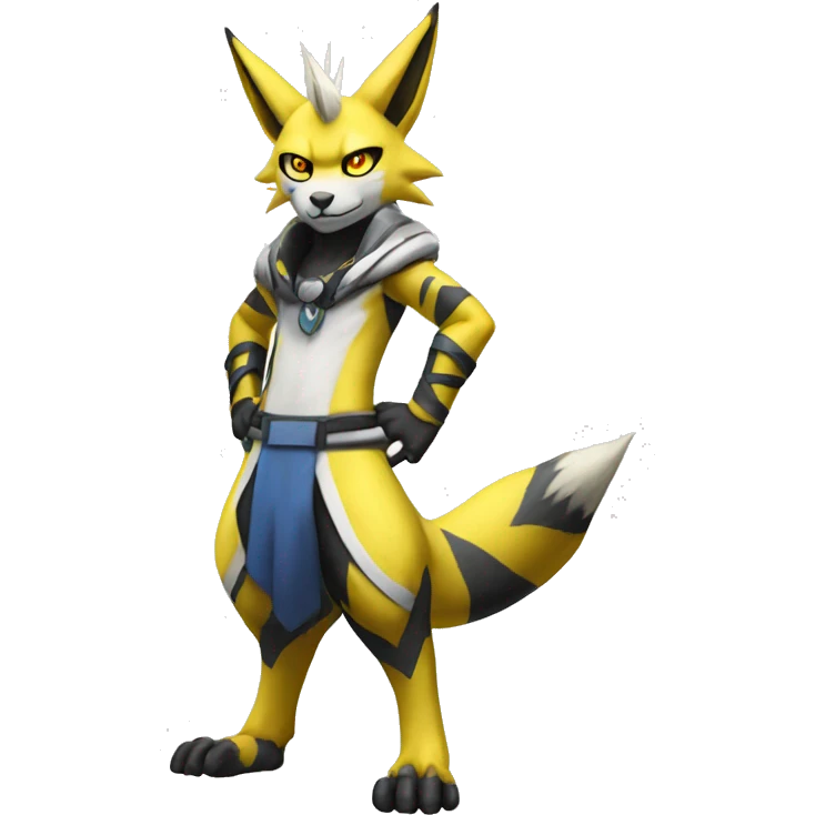 Lombax-Renamon-Zeraora full body emoji