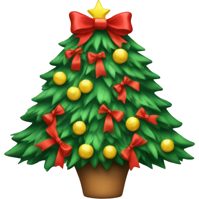 Christmas tree with bows emoji