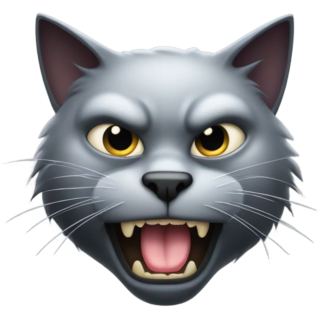 Black cat angry emoji