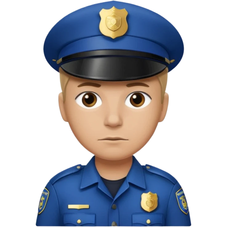 police officer emoji, police cap, badge emoji