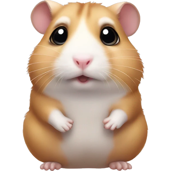 Hamster with puppy eyes emoji