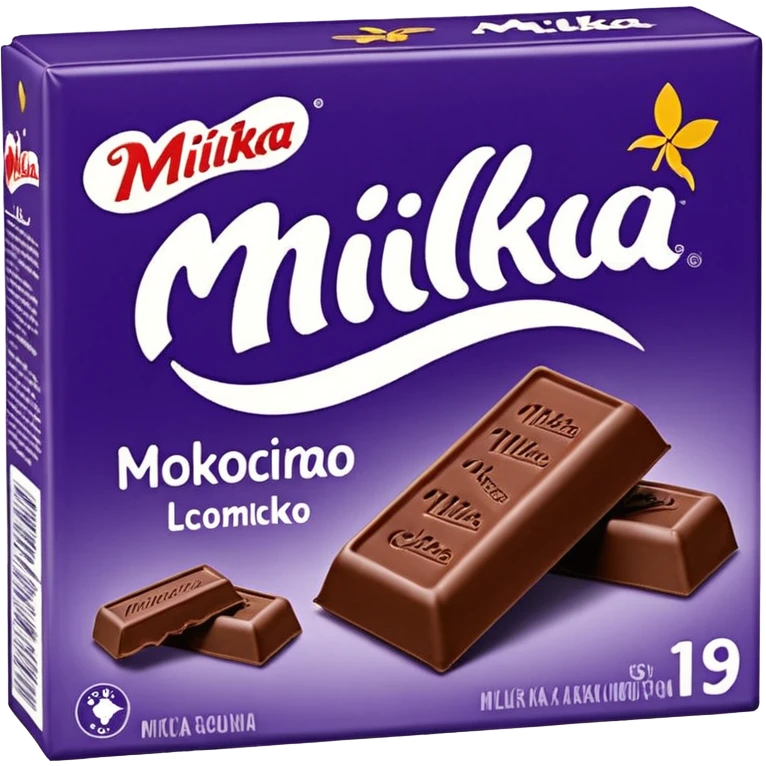плитка молочного шоколада Milka в фиолетовой упаковке emoji