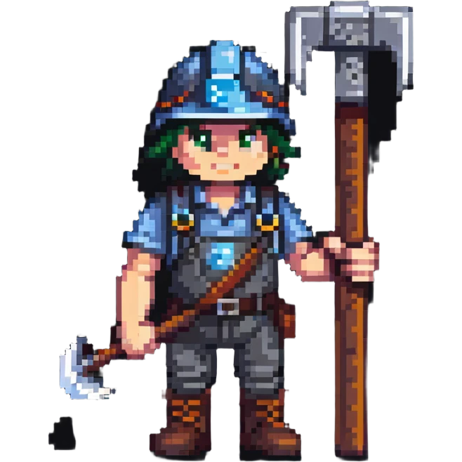 miner with helmet and pickaxe emoji