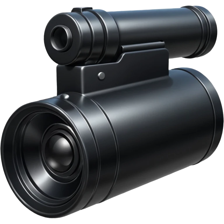 A black shiny canon emoji