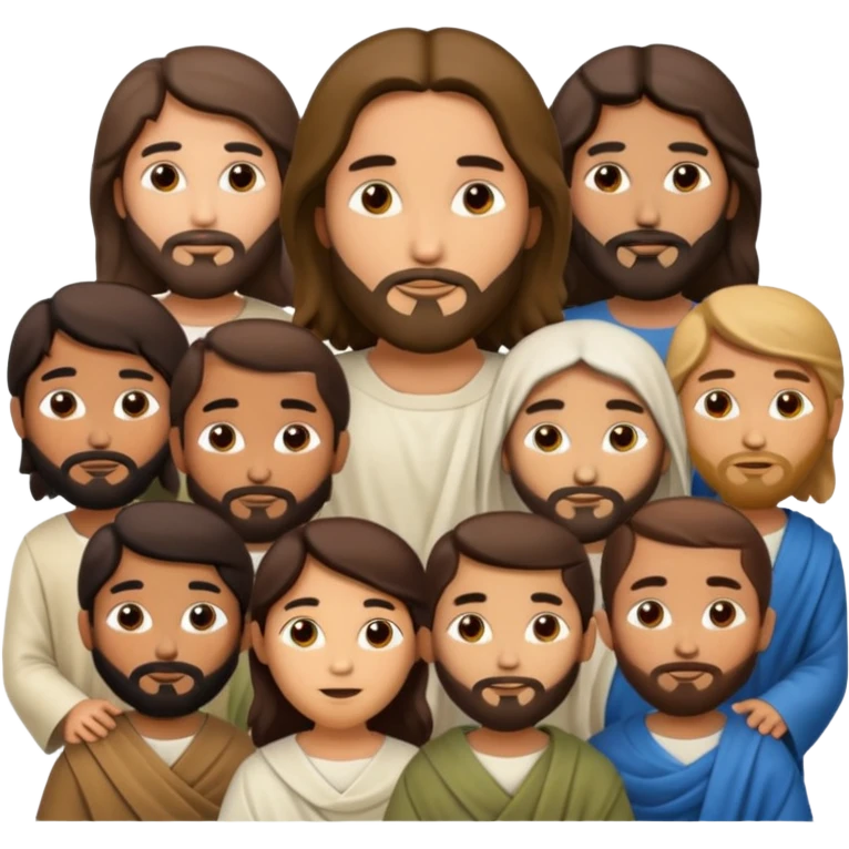Jesus and twelve disciples emoji