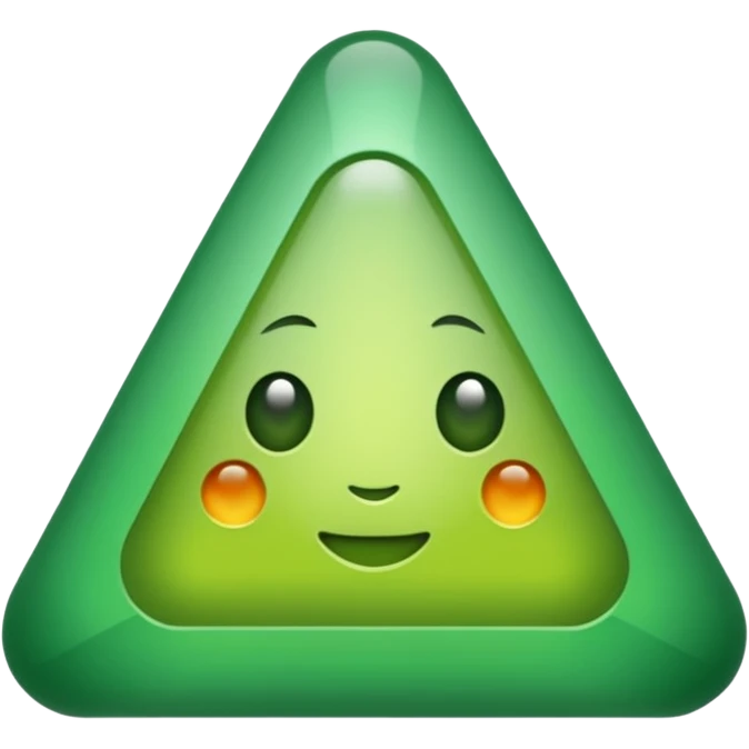 triangulo hacia arriba verde emoji