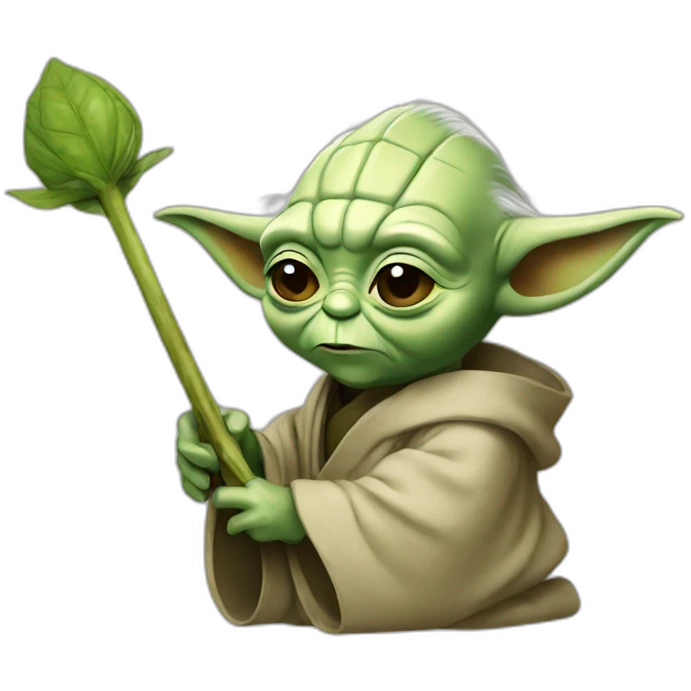 Yoda tomando mate emoji