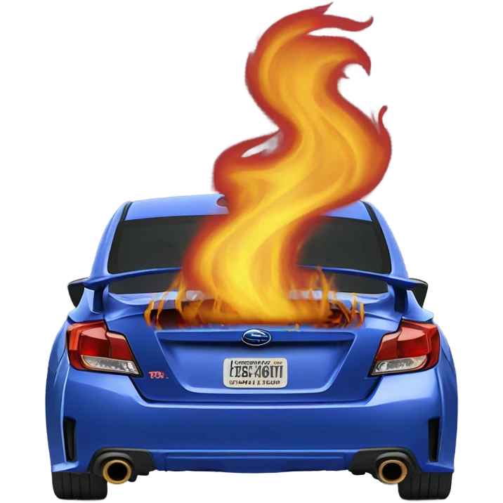 2022 Subaru WRX shooting flames from exhaust emoji