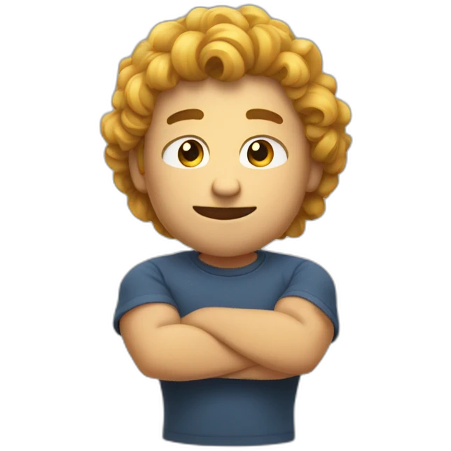 Un ado qui fait un curl biceps emoji