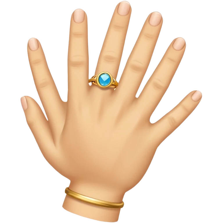 hand with ring emoji