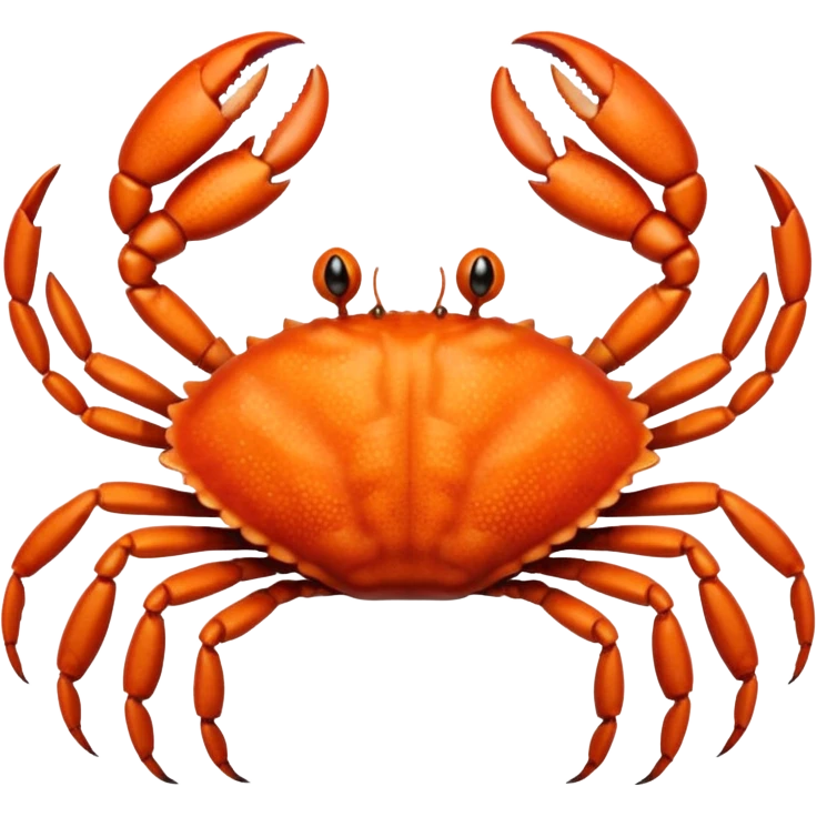 A crab with a total of eight legs emoji